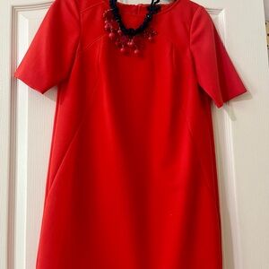 Ann Taylor Red A-line Mini Dress
